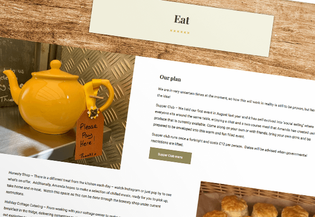 Yellow Door Cottage Farm shop Website